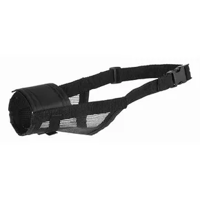 Maulkorb aus Nylon mit Netz, Polyester, schwarz M - L 23 - 31 cm
